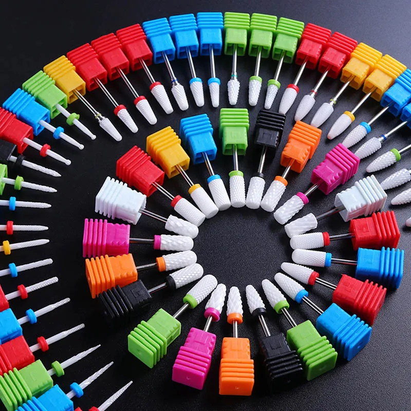 

Nordmyra Ceramics Nail Drill Bits Round Cones Cutter Grinding Head Nail Polish Grinding Head For Manicure Machine Nail Art Tools
