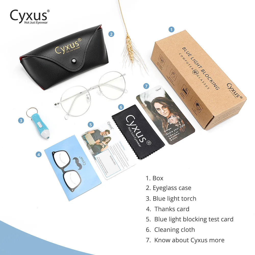 Cyxus синий светильник блокирующие компьютерные очки защита от УФ лучей Корейская