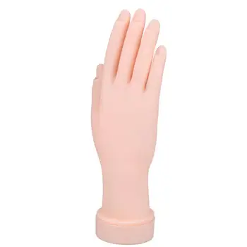 

Nail Art Hands Bendable Table Mount Soft Manicure Practice Model Nail Art Training Faux Hand Reusable Practice Hand Nail Design