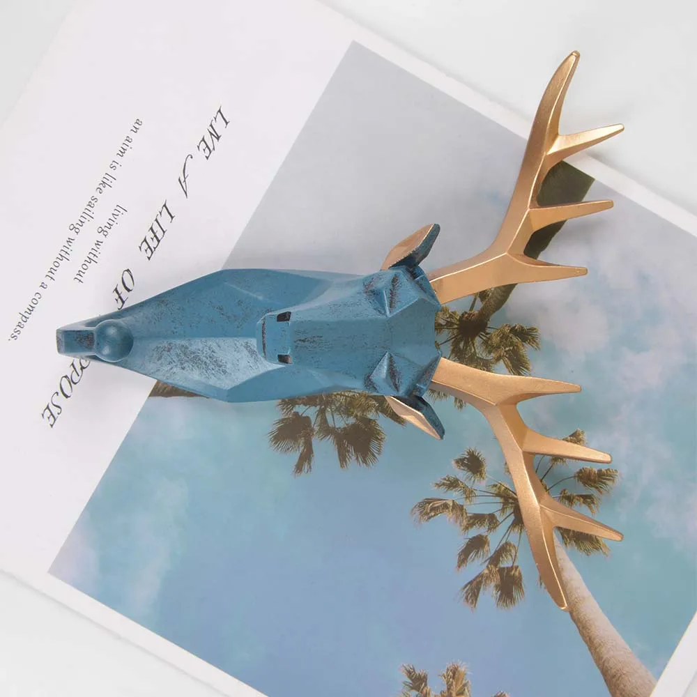 1pc Hanging Hook Animal Head Decorative Hook Deer Elephant Unicorn Rhinoceros Hanger Hook Keys Clothes Hat Wall Decoration Rack