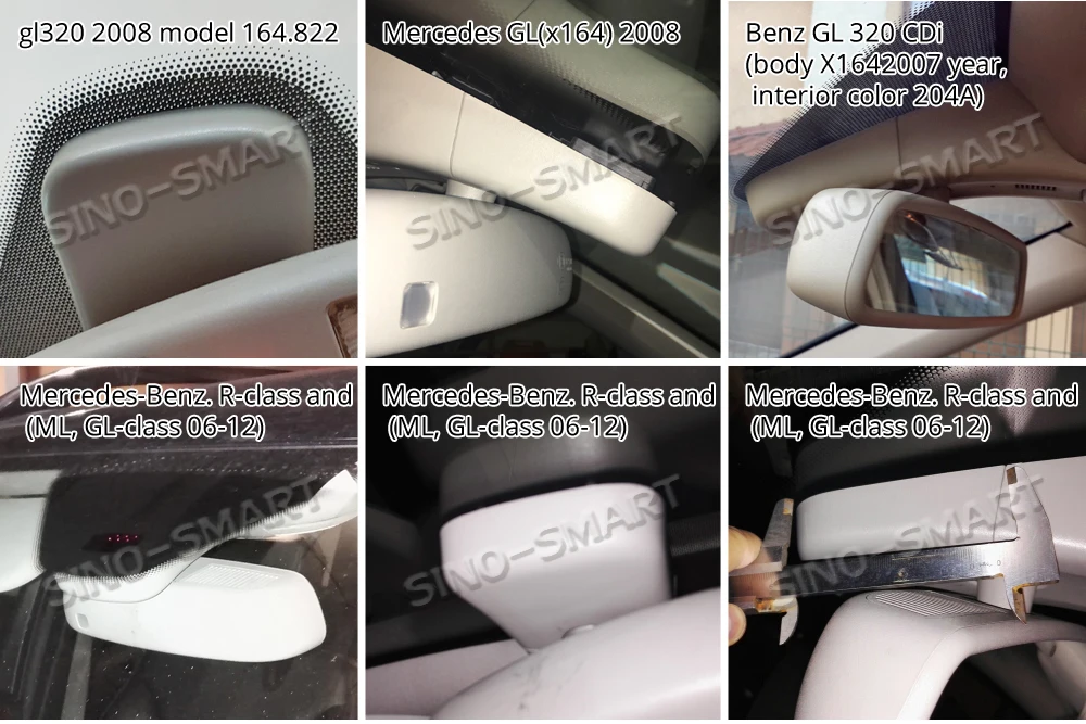 SINOSMART автомобильный Wifi DVR для Mercedes Benz R ML GL w164 x164 2006-2012 Mb GL 2008 2010 Скрытая установка управление приложением