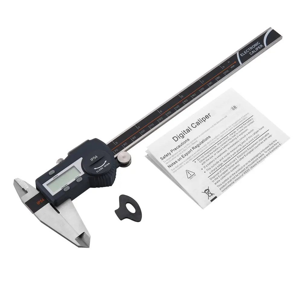 200mm Цифровой штангенциркуль IP54 0-150 мм/0-200 мм/0-300 мм 0,01 мм Bluetooth стальной штангенциркуль электронный Калибр - Цвет: 200mm