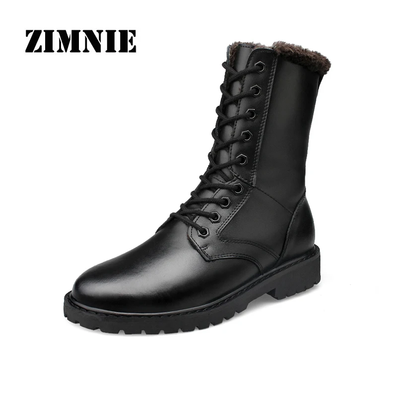ZIMNIE/ г. Брендовые мужские ботинки осень-зима модные мотоциклетные ботильоны из натуральной кожи мужские рабочие ботинки, большие размеры 37-52
