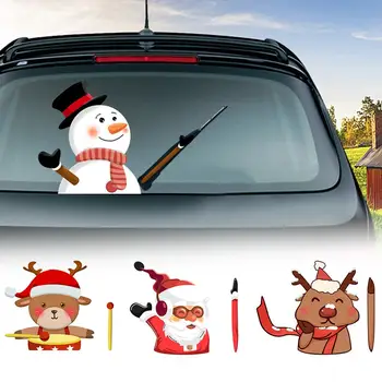 

Rear Wiper Decal Sticker Windshield Wiper Decal Tags Christmas Rear Wiper Stickers Cute Santa Claus Waving