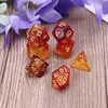 7pcs D20 Polyhedral Dice Glitter Double Colors 20 Sided Dices Table Board Game H4GF ► Photo 2/6