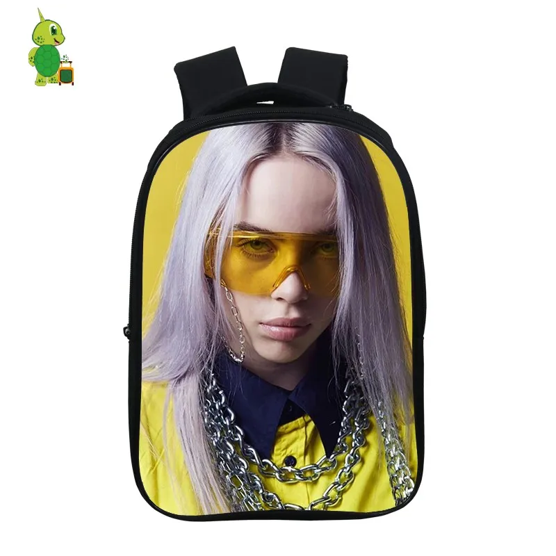1 Mochila Billie Eilish рюкзак хип-хоп школьные сумки для подростков мальчиков и девочек 14,5 дюймов Детский рюкзак для книг водонепроницаемый дорожный рюкзак - Цвет: 1