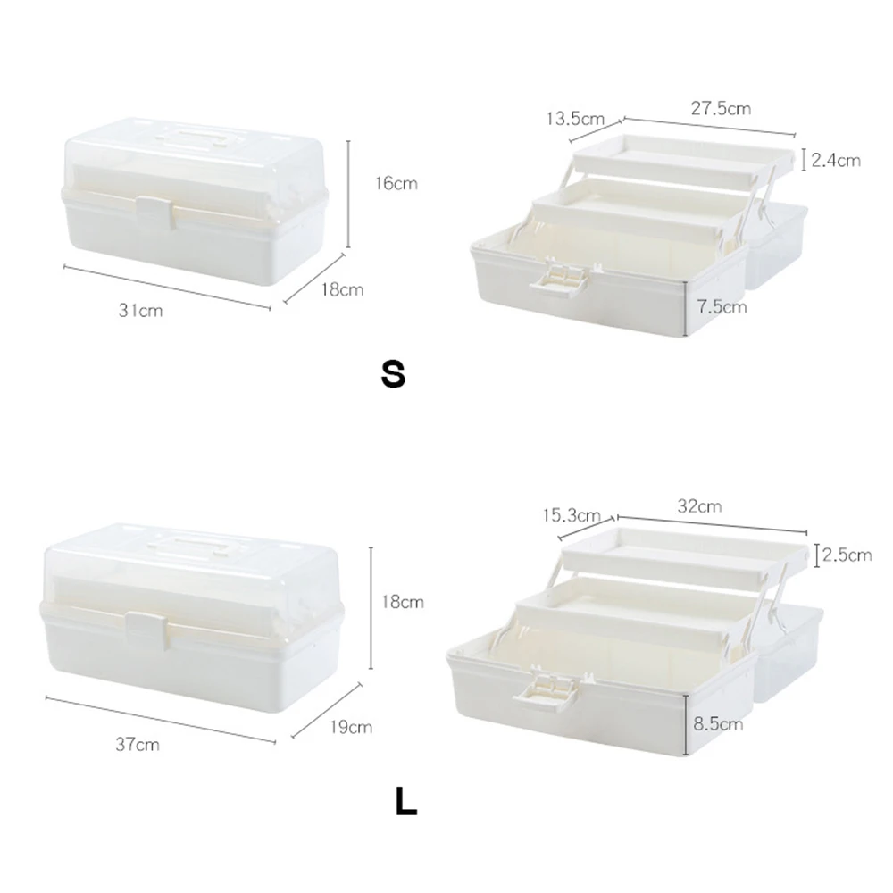 Пластиковый ящик для хранения, медицинский ящик, органайзер, 3 слоя, многофункциональный портативный медицинский шкаф, семейный аварийный набор, коробка