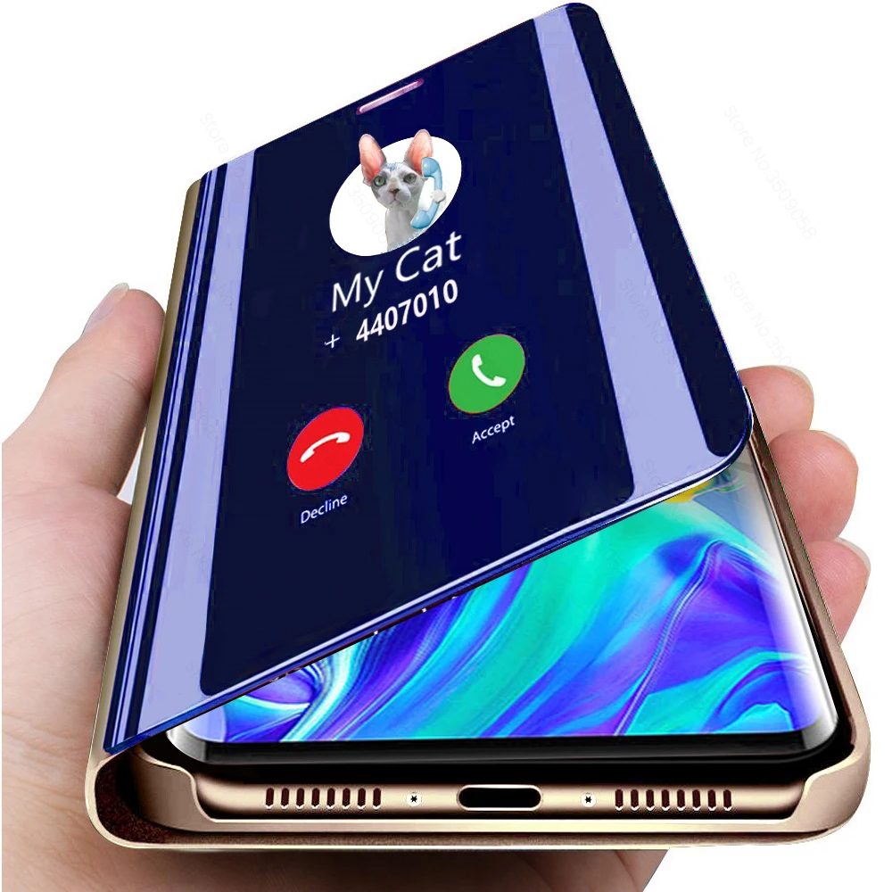 Умный зеркальный флип-чехол для Samsung Galaxy Note 10 8 9 S10 S8 S9 Plus S10E A51 A71 A50 A70 A10S A20S J4 J6 J8 A7 A8 A9