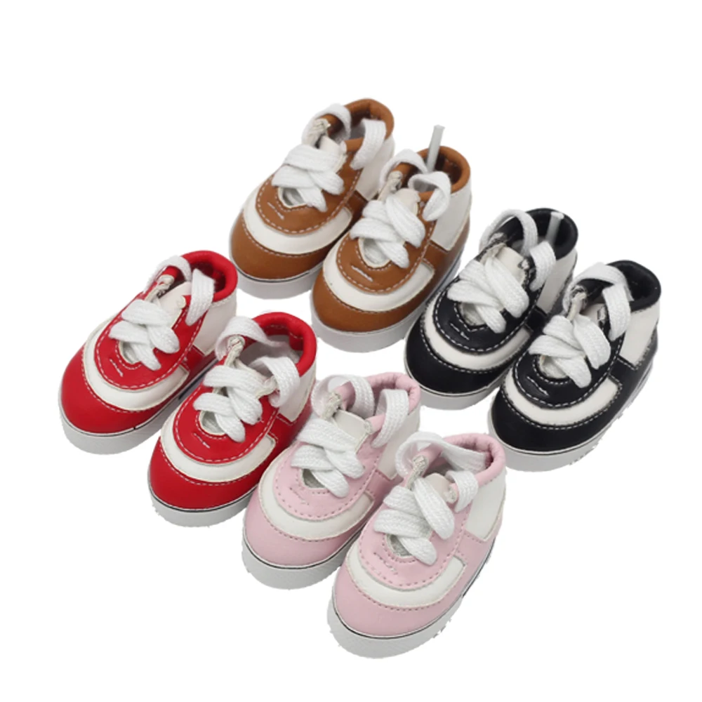 5.5*2.8cmPU Leather Shoes For BJD Dolls fit 14.5inch Girl Doll 20cm Plush EXO Dolls Boots Accessori toys doll shoes