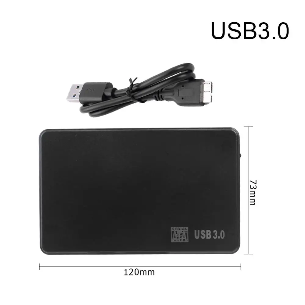 2,5 дюймов чехол для жесткого диска SATA USB3.0 USB2.0 HDD 5 Гбит/с Корпус для внешнего жесткого диска Высокая скорость поддержка 6 ТБ Внешний чехол для SSD, HDD - Цвет: USB3.0