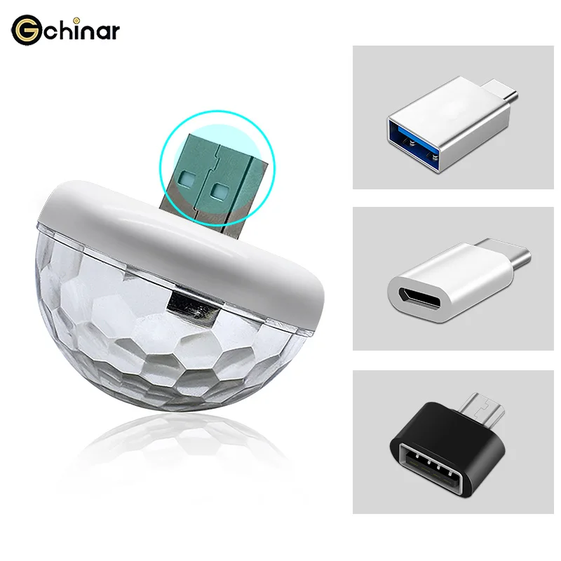 Автомобильный магический шар лампа светодиодный флэш USB ISO автомобиль автодома седан Touring портативные осветительные приборы музыка дома вечерние Dj огни