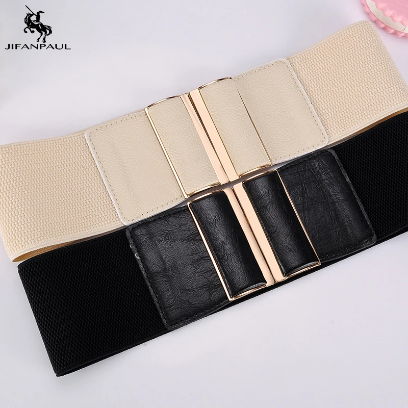 

JIFANPAUL Ladies luxury brand fashion waist show body trend belt fashion designer design skirt decoration elegant alloy buckle