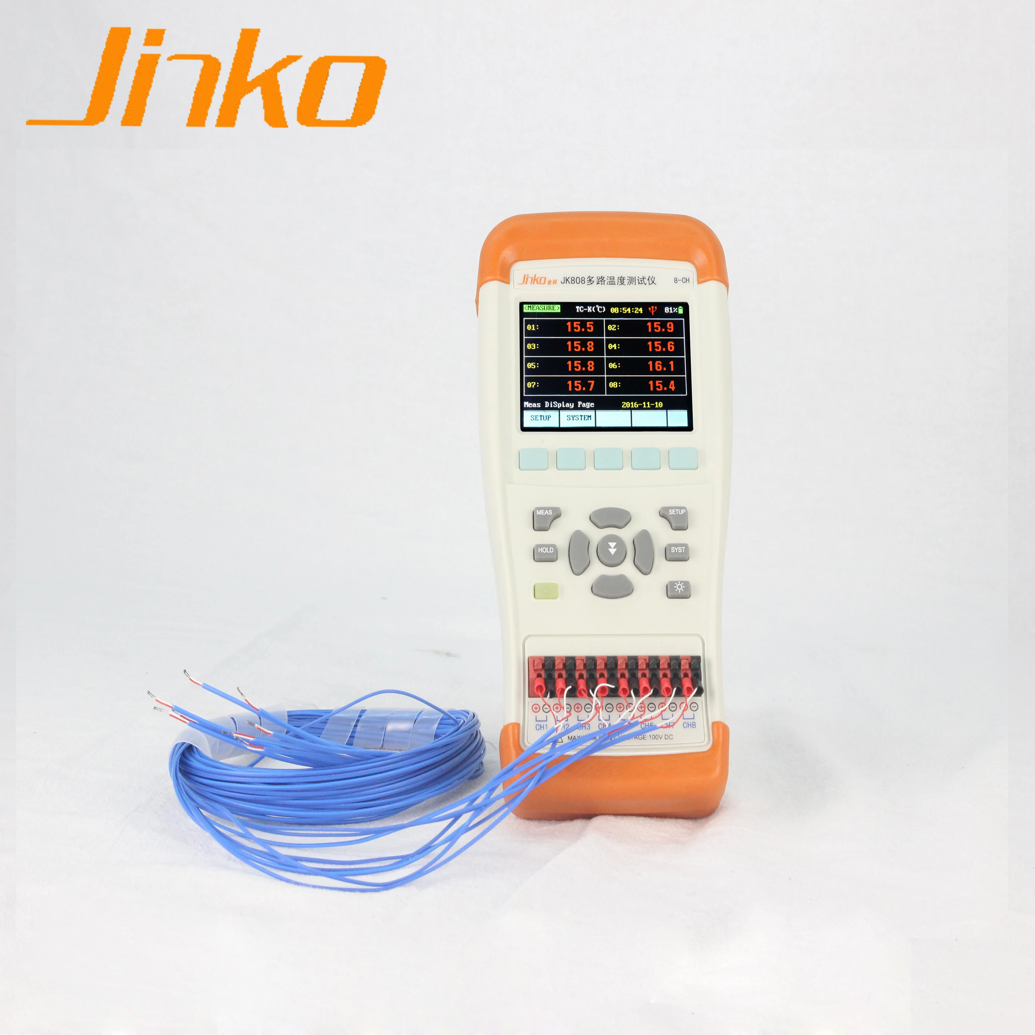 US $462.60 High Accuracy JK808 Multi Channel Temperature Data Recorder 8 Channels Handheld Temperature Meter