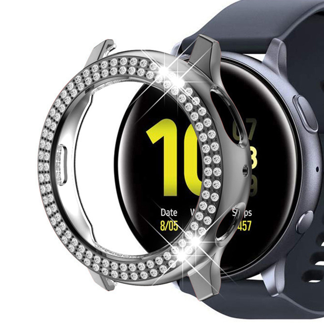Diamond Case For Samsung Galaxy Watch Active 2 40mm 44mm Bumper Protective cover For Active 1 Smart Watch Accessories