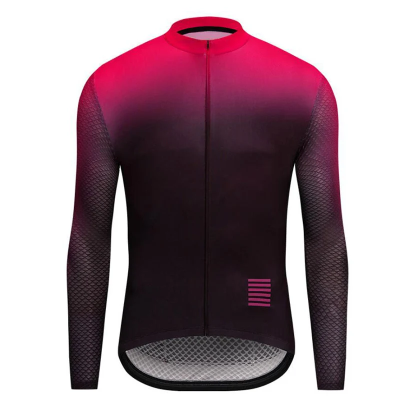 

Man Cycling Jersey MTB Long Sleeve Bike Shirt High Quality Gradient Color Jersey 2019 Bicycle Clothing Mallot Ciclismo