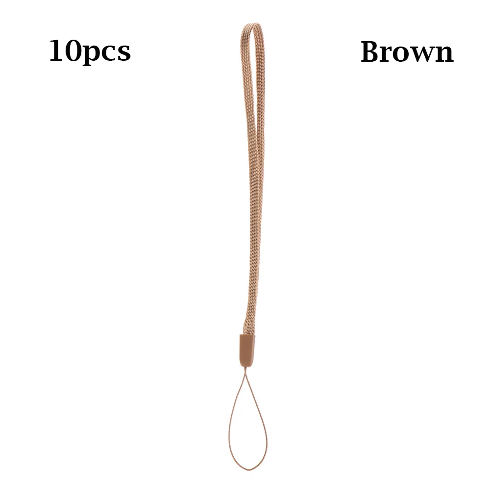 Brown 10 шт. тактический фонарик Ремешок Слинг EDC Открытый Инструменты красочные паракорды анти-потеря ремни камеры Наборы для телефона аксессуары - Цвет: Brown