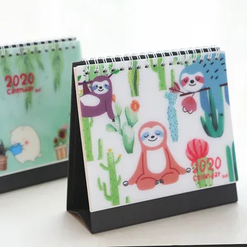 

2020 Cute Sloth Crocodile Animals Desk Calendar Daily Schedule Table Planner Office Supplies 2019.07~2020.12