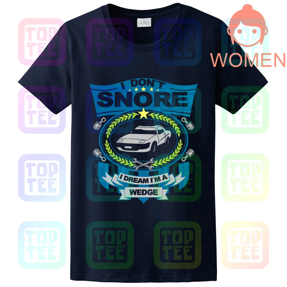 Women Navy Herren футболка с изображением автомобиля-I don't snore I dream I'm a WEDGE Triumph TR7 Classic Retro - Цвет: Women Navy
