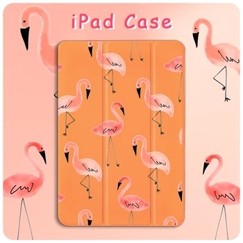 

Case For iPad Mini 5 4 3 2 1 Tablet Cover Auto Sleep Wake Cartoon Flamingo Cat Leaves For iPad Air 3 2 10.2 PU Protect Skin Case