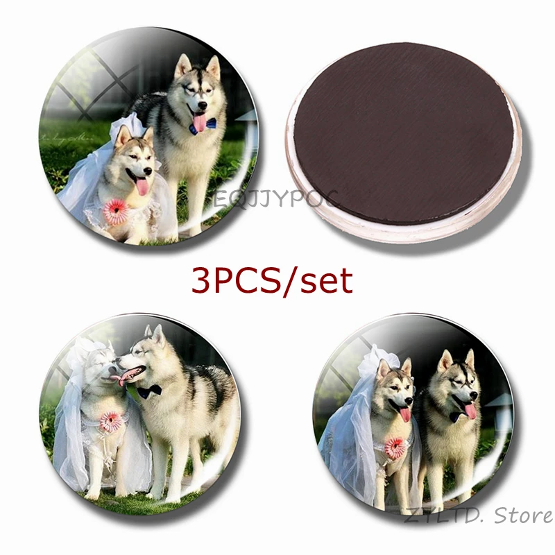 Сибирский хаски магнит на холодильник для пары собак магниты 3 шт./компл.