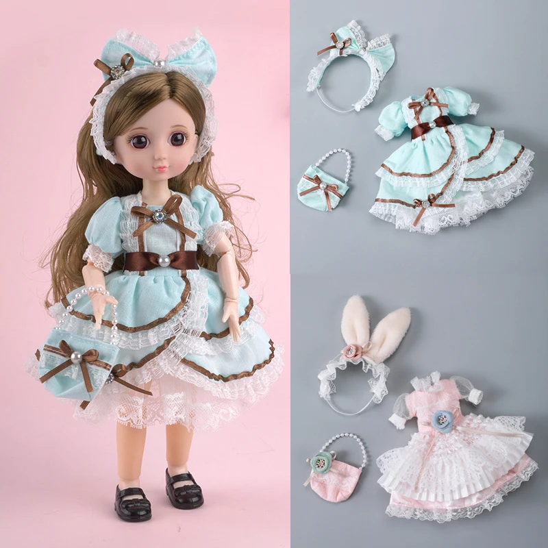 

Handmade Girl Princess Dress Bjd 1/6 Doll Clothes For Barbie 30cm 12 Inch Dolls Accessories Kids Toys