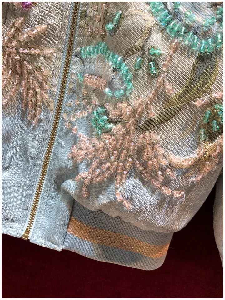 Svoryxiu дизайнер на заказ осень зима жаккардовые куртки пальто Женский Элитный Кристалл бисер винтажные куртки верхняя одежда женская