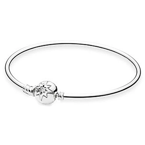 New 925 Sterling Silver Classic Bracelet Transparent Cz Charm Beads Suitable For Diy Snow Bracelet Jewelry Factory Wholesale