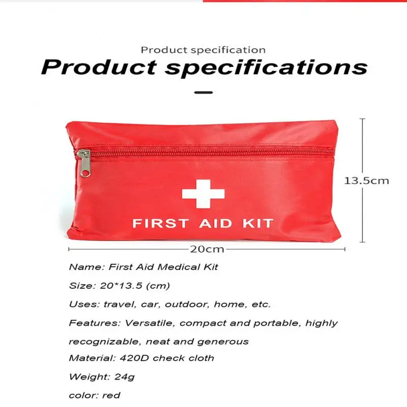 Portable Emergency First Aid Kit Outdoor Waterproof insect proof Family Medicine storage Kit Camping Hiking