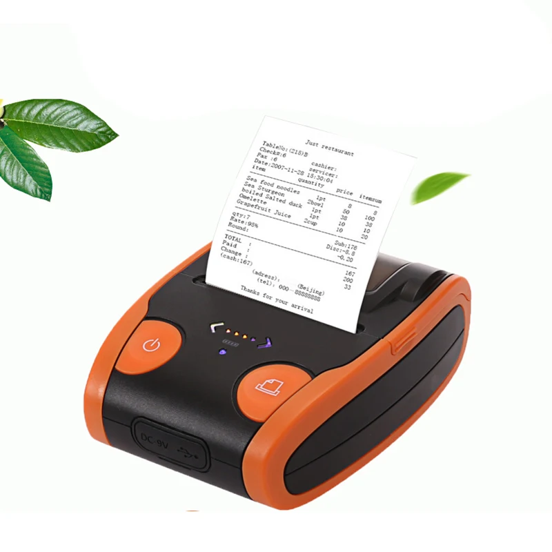 Портативный мини 58 мм Bluetooth беспроводной Термальный чековый принтер для билета