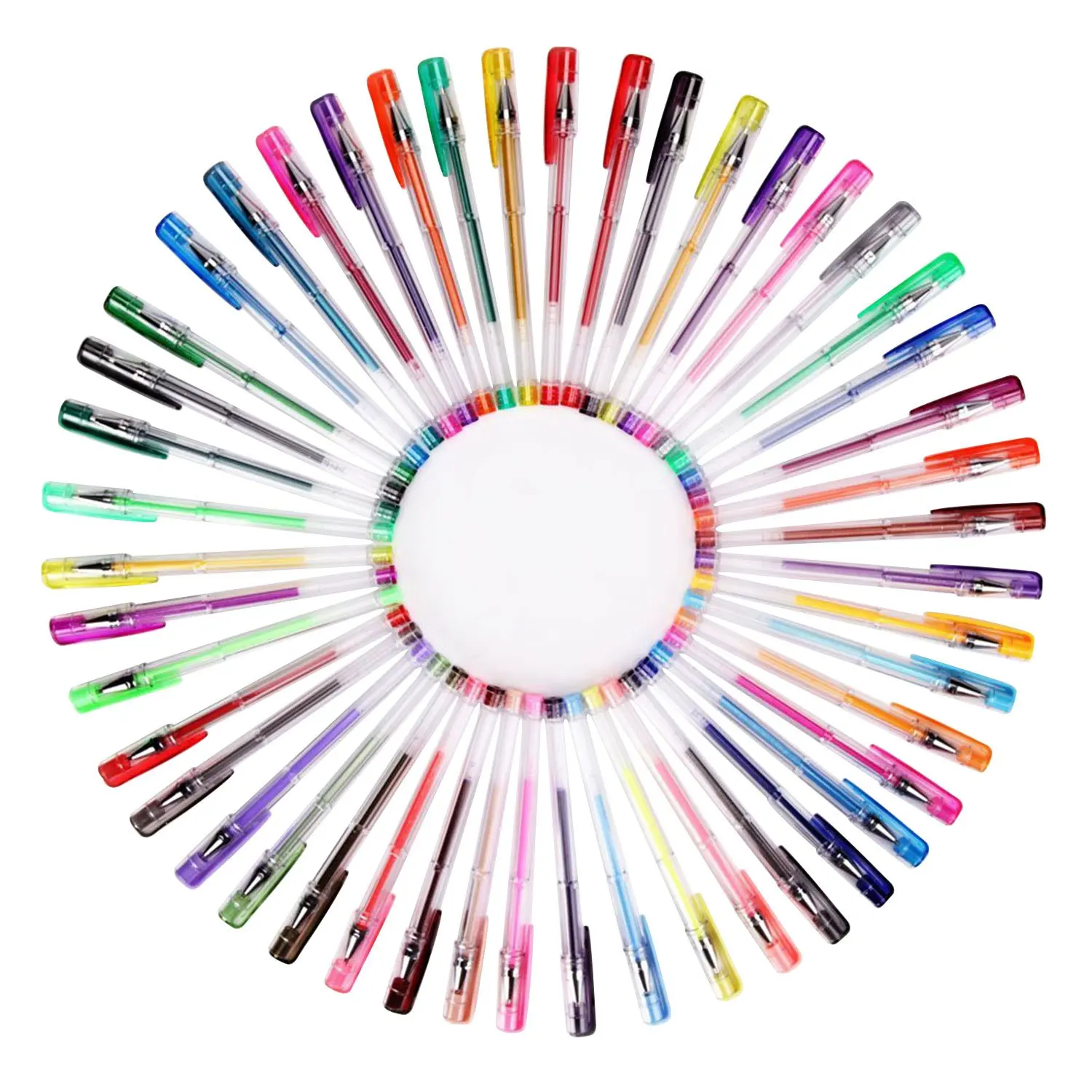 Umitive 100 Colors Glitter Gel Pens Set Fine Ink Multicolor for