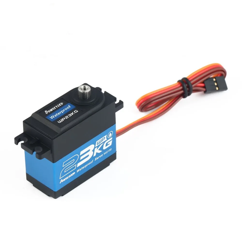 Мощность HD WP-23KG Водонепроницаемая металлическая передача цифровая Coreless Servo с высоким крутящим моментом 23 кг для 1/10 RC дистанционного управления автомобиля лодки