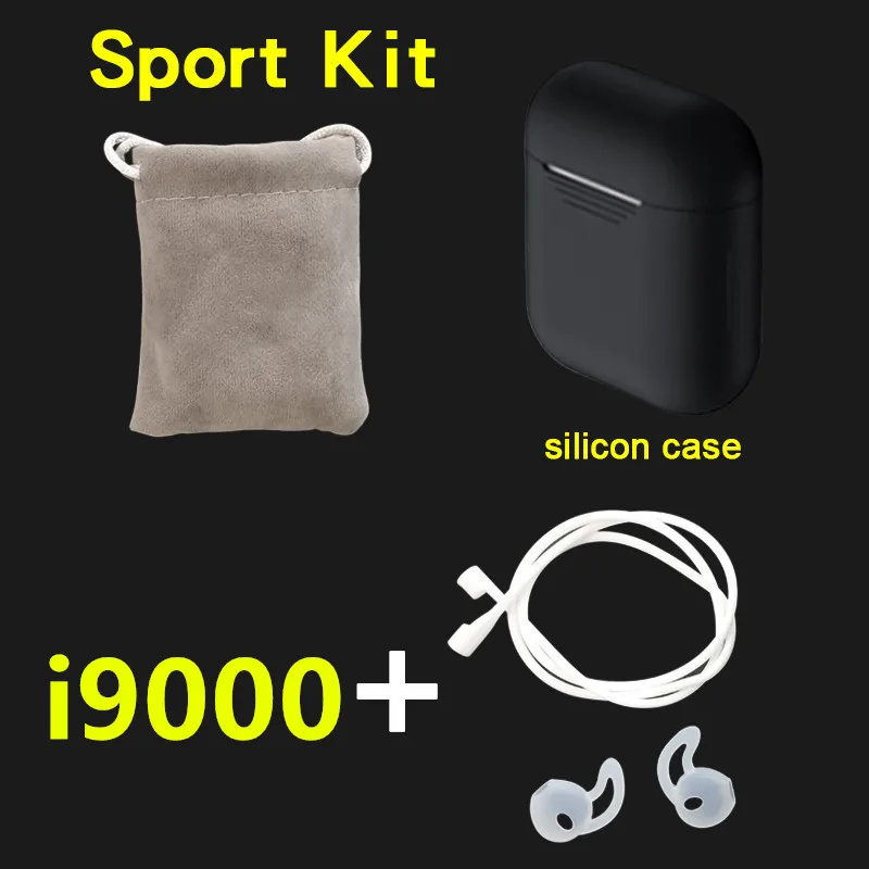 i9000 kits black I9000 tws/i9000 x tws беспроводные Bluetooth гарнитуры супер бас для iPhone Android tws i9000x PK i10 i12 i200 i500 i9000 tws - Цвет: i9000 kits black