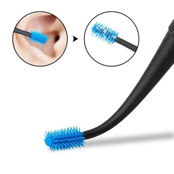 

Silicone Ear Cleaner Double Head Ear Wax Removal Tool Cleaner Wax Cleaning Remover Ear Pick Curette Spoon Spiral Design