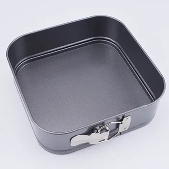 

3PCS Square Nnon Stick Springform Cake Baking Bake Tin Pan Tray Bakeware Tool 20 / 22 / 24 * 6.8cm Honeycomb Bottom