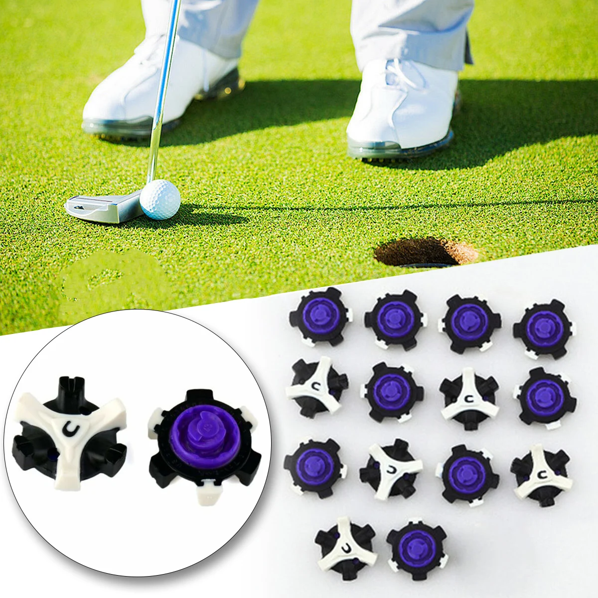 

Cleat Golf Shoe Spikes Comfortable Replacement Outdoor Sport Flexible Double hardness Part Gripping 2019