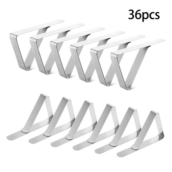 

36 Pack Tablecloth Clips, Picnic Tablecloth Clips, Stainless Steel Table Cloth Holders for Party, Camping, Wedding