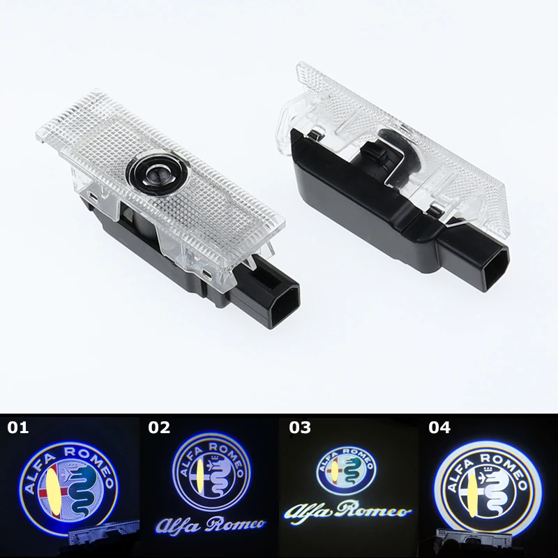 Gran oferta Luz Brera Spider 05 para puerta de coche, 2 uds., para Alfa Romeo, Giulietta 159, Giulia, Mito, Stelvio, Láser Led, proyector, accesorios de Interior de coche 1gNWbo9W8d8