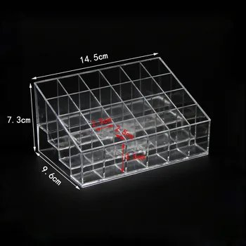 

New Hot Transparent Acrylic 24 Lipstick Display Stand Case Jewelry Box Makeup Organizer Tool Cosmetic Home Storage Holder SMR88