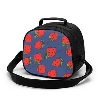 

Lunch Bag for Girl Kids Children Funny Strawberry Thermal Insulated Lunch Box Small Food Picnic Bag Milk Bottle Pouch
