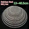 Round Stainless Steel BBQ Net Meshes Korean Barbecue Non-stick Wire Net bbq Grill Mesh Accessories Party Picnic Camping Tools ► Photo 1/6