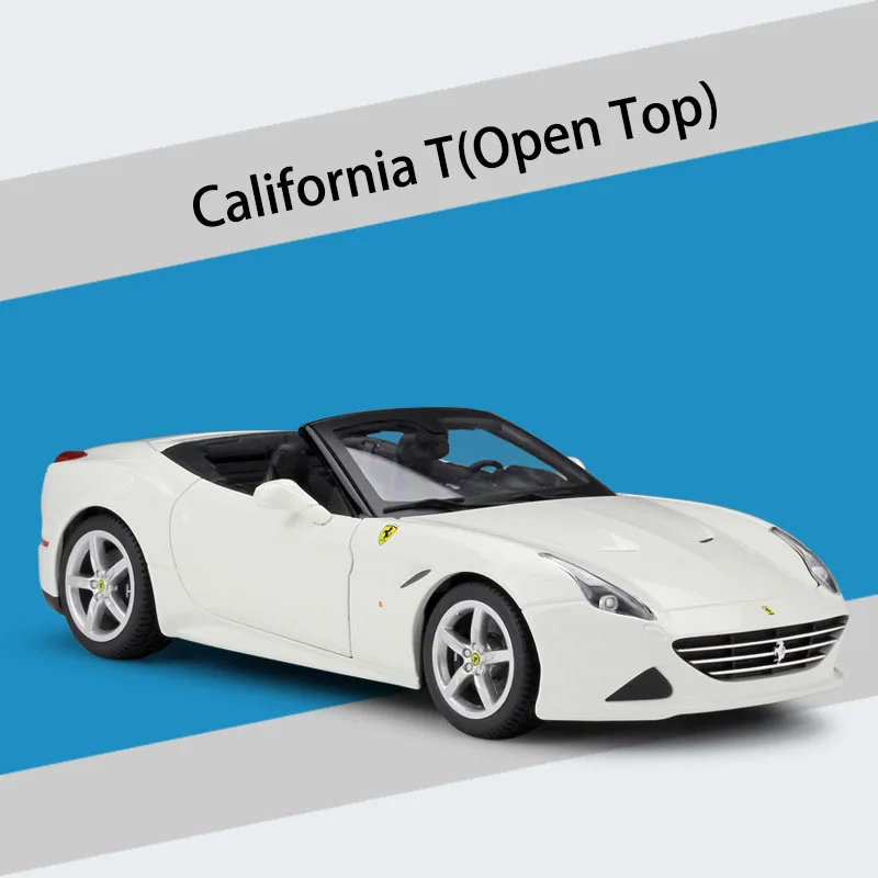 Bburago литая под давлением модель California T с капюшоном автомобиля 1:18 металлического сплава Высокая моделирования автомобилей с базой мальчиков игрушки подарки для мальчиков - Цвет: White with box