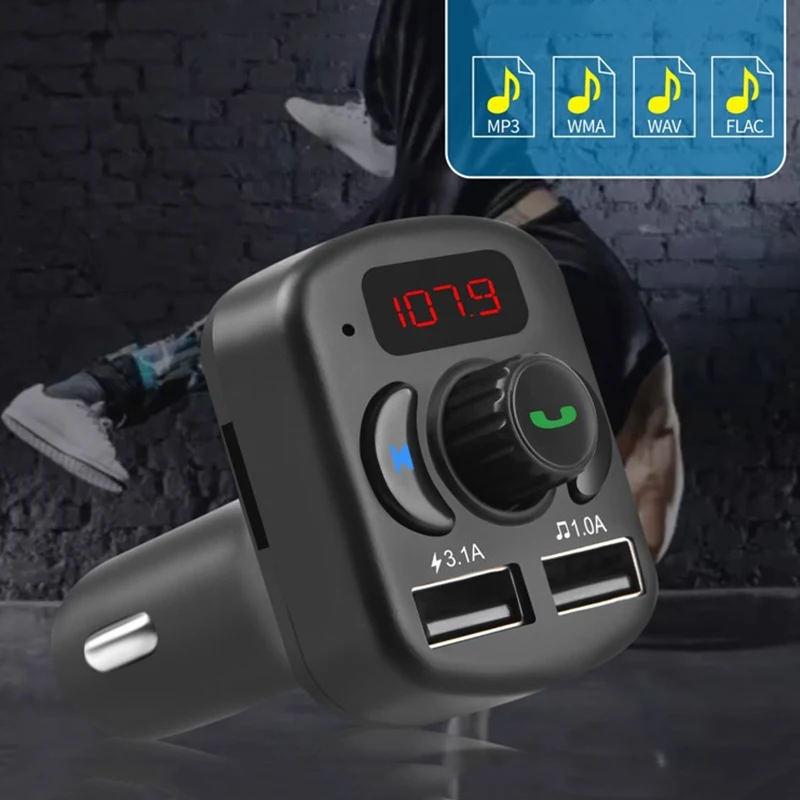 Авто Bluetooth Hands-free AUX аудио приемник fm-плеер передатчик USB плеер