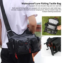 

Multi-function Waterproof Zipper Fishing Bag Lure Waist Bag Bag Pole Bag Multi-pocket Fishing Tackle Bag 25*18*20cm