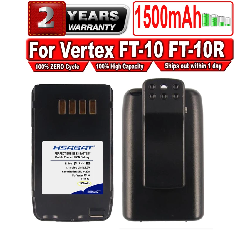 HSABAT 1500mAh FNB-41 FNB-42 Аккумулятор для Vertex FT-10 FT-10R FT-40 FT-40R FT-50 FT-50R YAESU | Электроника