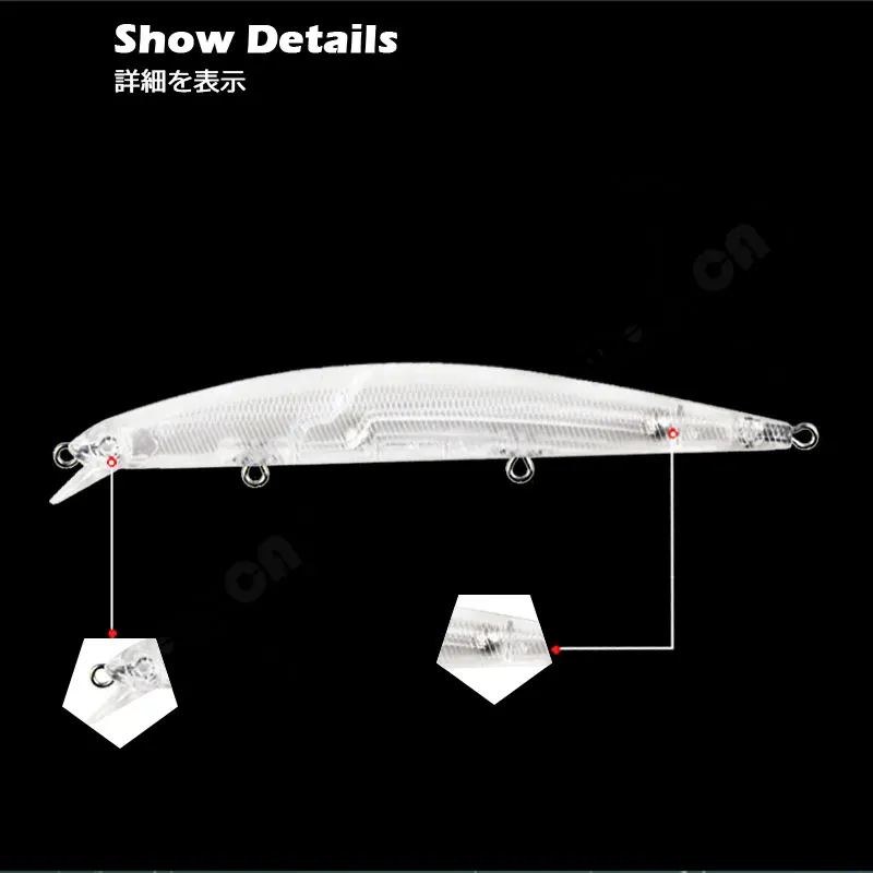 10 Wobbler Minnow ST55 Non Verniciati – Corpo Bianco, 115 Mm, 10 G – Per Pesca In Acqua Dolce - Foto 6