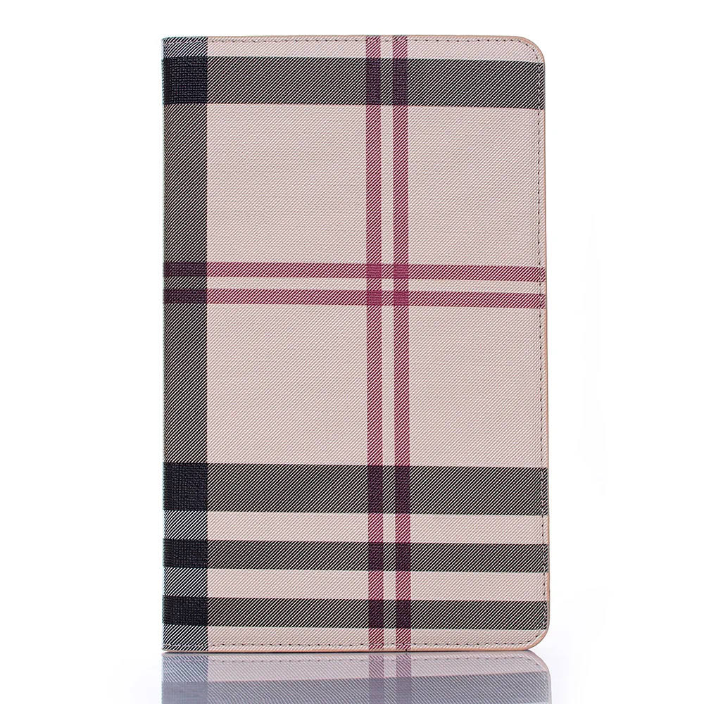 50pcs/lot Plaid cards+photo frame stand leather covers case for Samsung Galaxy Tab A 8.0 T290 T295 protective cover case