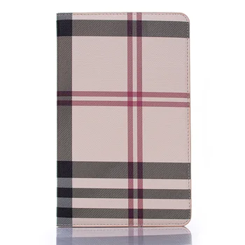 

50pcs/lot Plaid cards+photo frame stand leather covers case for Samsung Galaxy Tab A 8.0 T290 T295 protective cover case