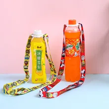 Портативная бутылка для воды с пряжкой, ремешок для бутылки для напитков, ремешок для чайника, уличная бутылка с кунжутом и Элмо, чашка для воды, аксессуары для путешествий