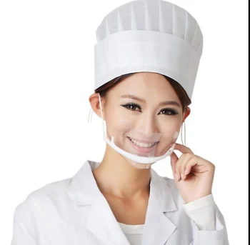 

20 / box only green transparent mask the canteen catering with transparent color oil prevent saliva