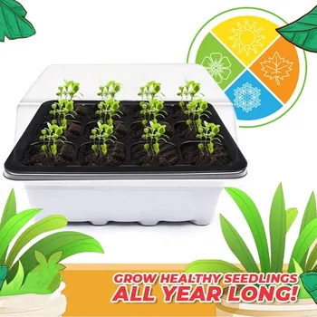 

Reusable Seedling Cell Tray 12 Hole Plant Seed Grows Box Nursery Seedling Starter Garden Yard Tray New seedling growth